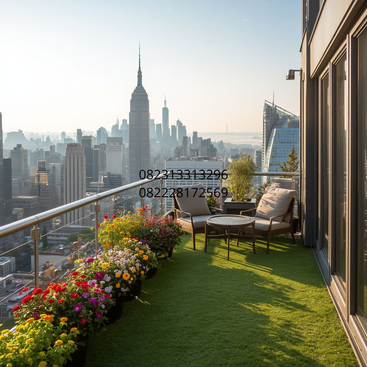 rumput sintetis untuk balkon