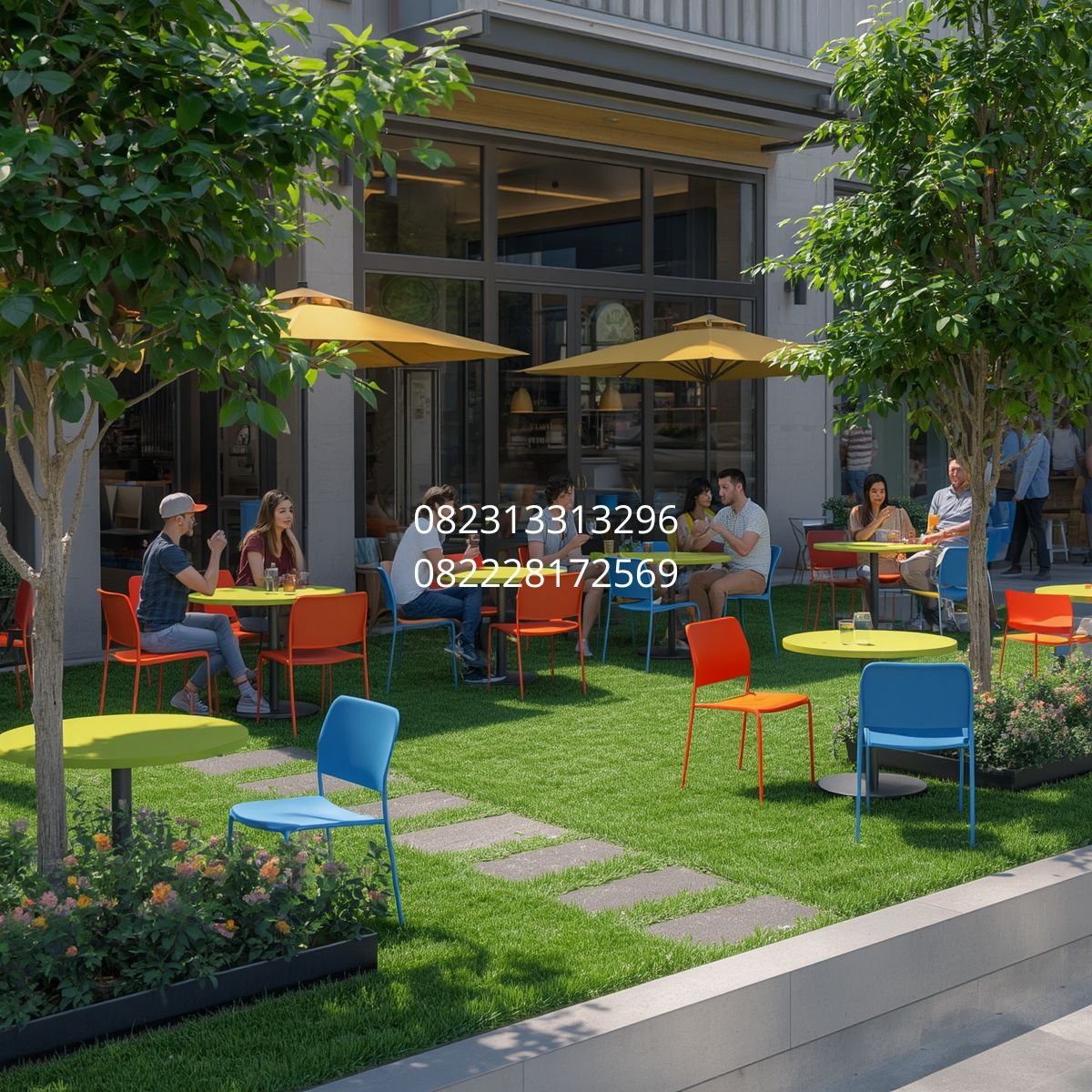 rumput artificial cafe outdoor