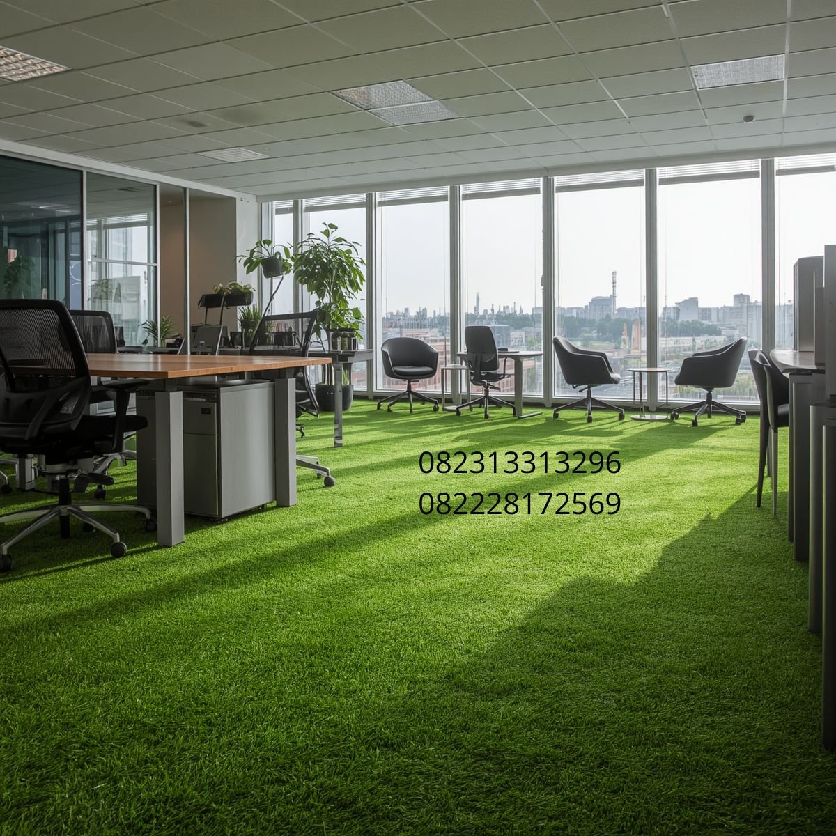 rumput sintetis untuk kantor