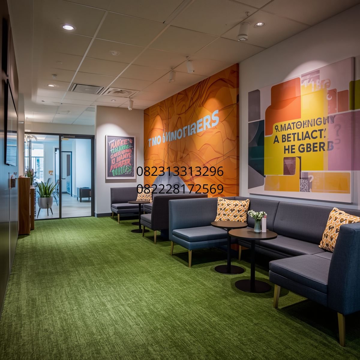 karpet rumput sintetis kantor