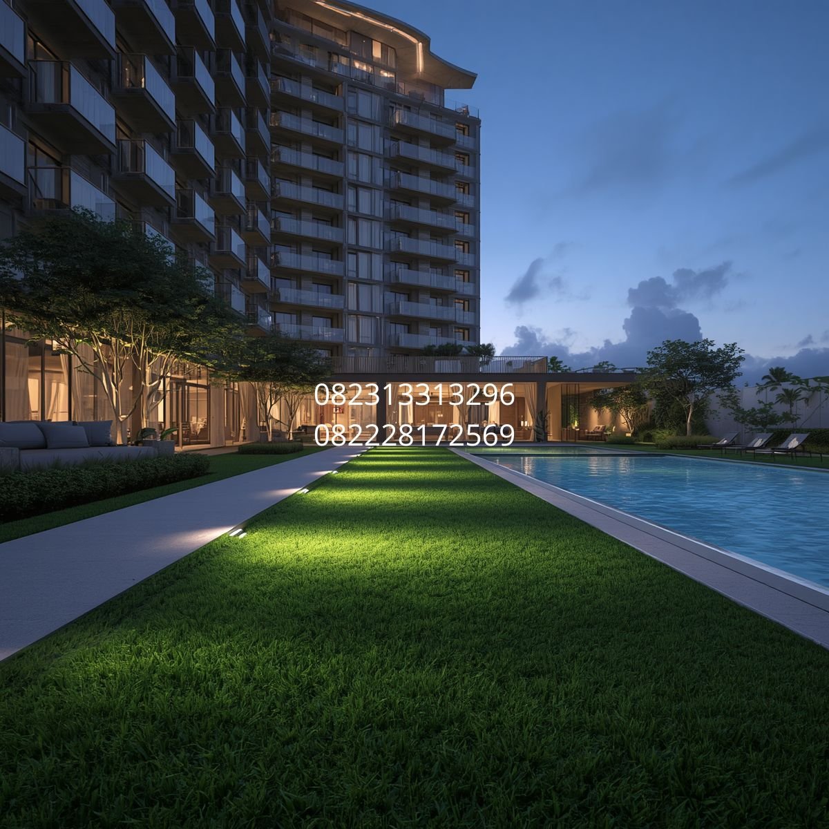 rumput sintetis dekorasi hotel