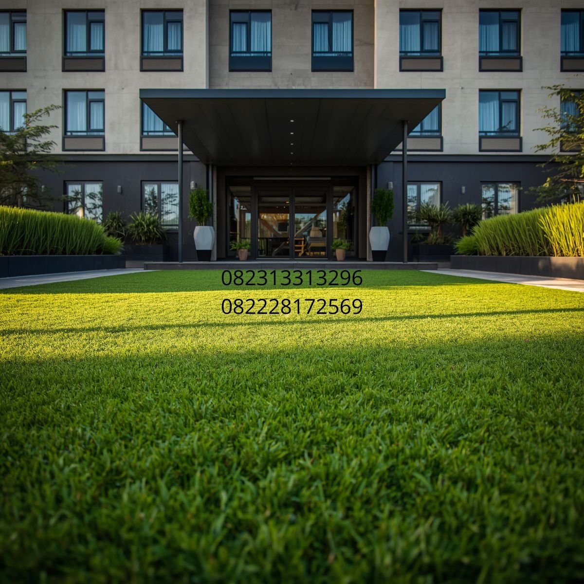 rumput sintetis area outdoor hotel