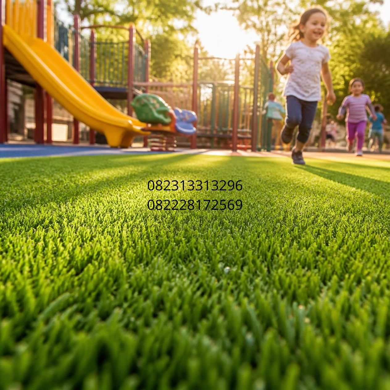 rumput sintetis halaman rumah