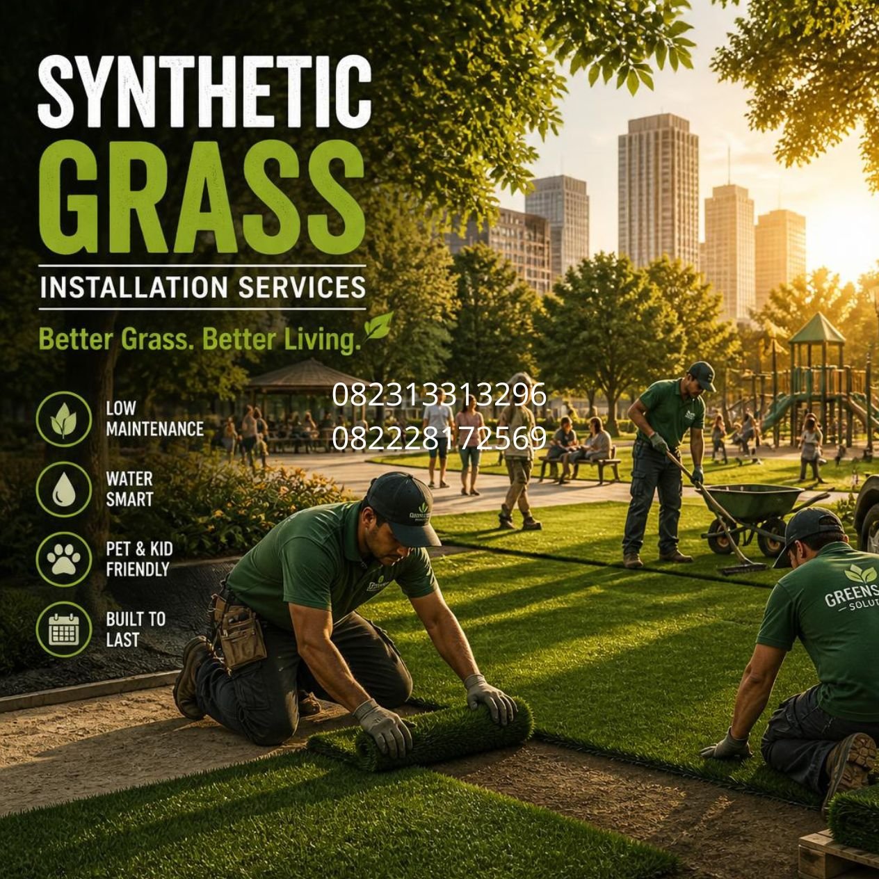 rumput sintetis taman minimalis