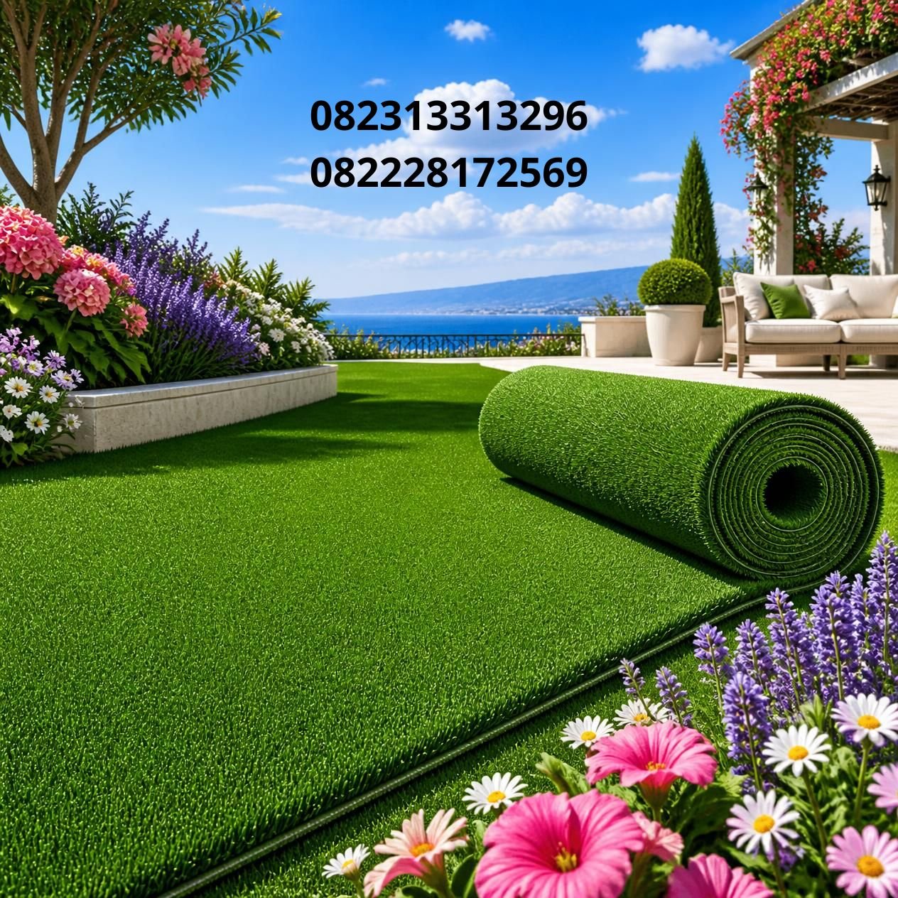 rumput sintetis dekoratif