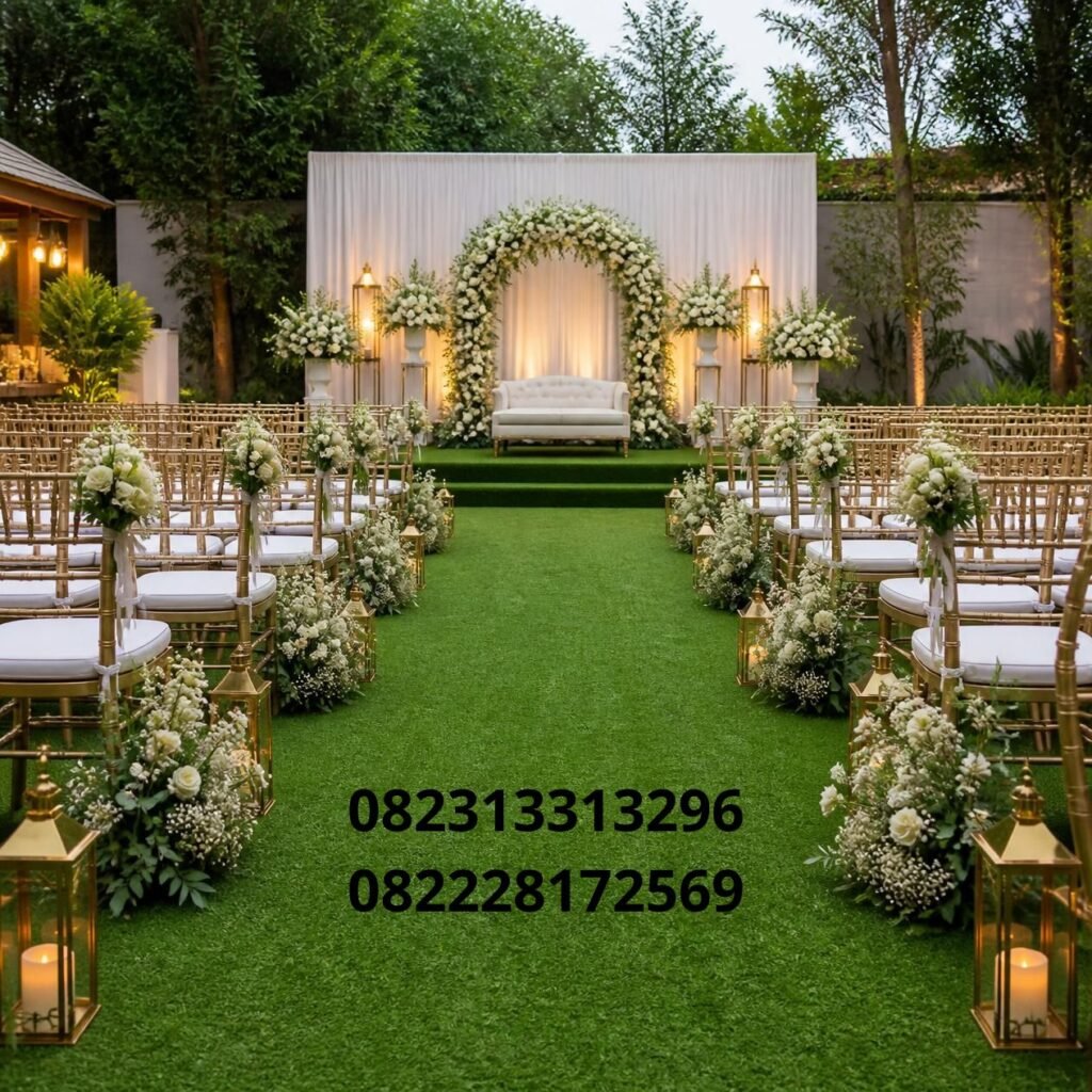 Rumput sintetis wedding outdoor