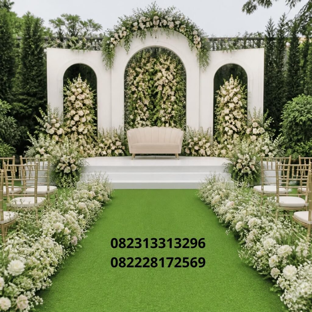 Rumput sintetis dekorasi pernikahan