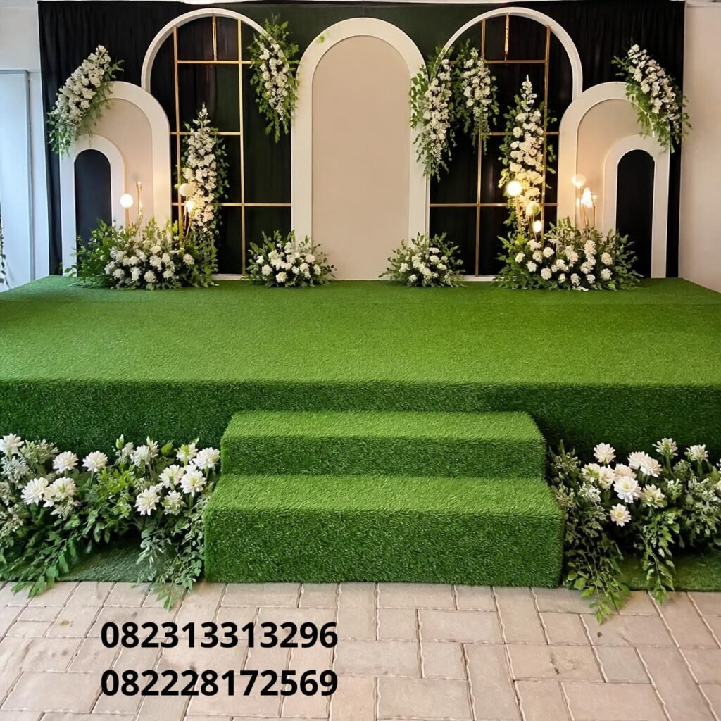 Dekorasi Panggung Rumput Sintetis