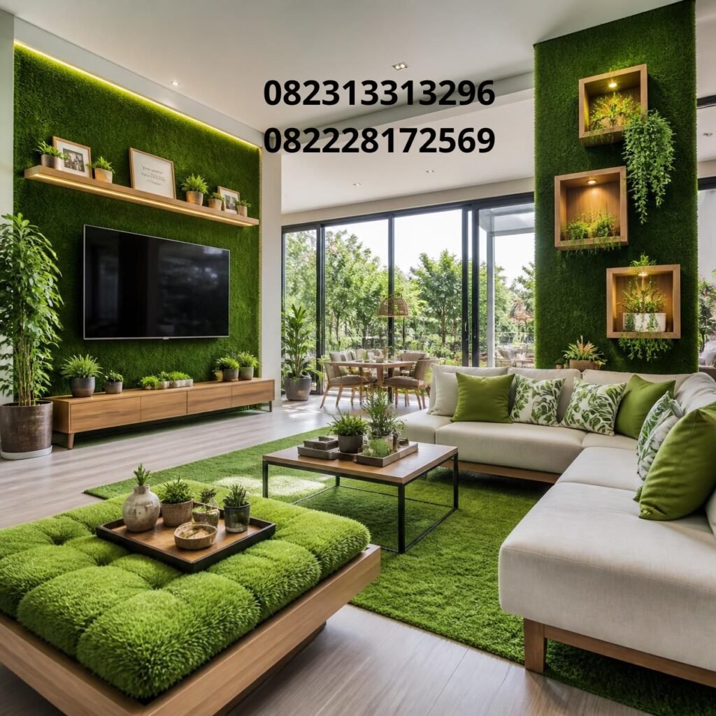 Rumput Sintetis Dekorasi Interior