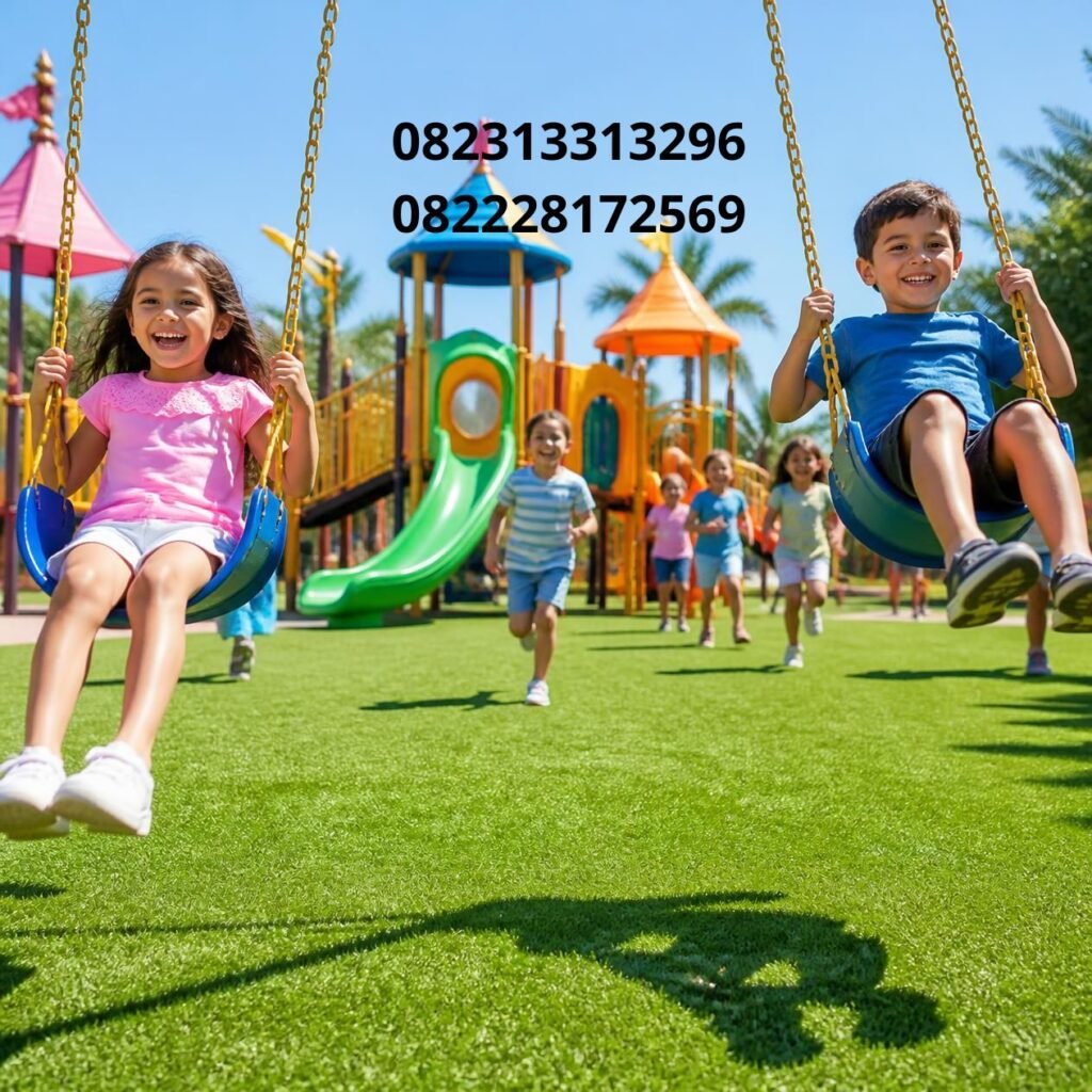 rumput sintetis aman untuk playground