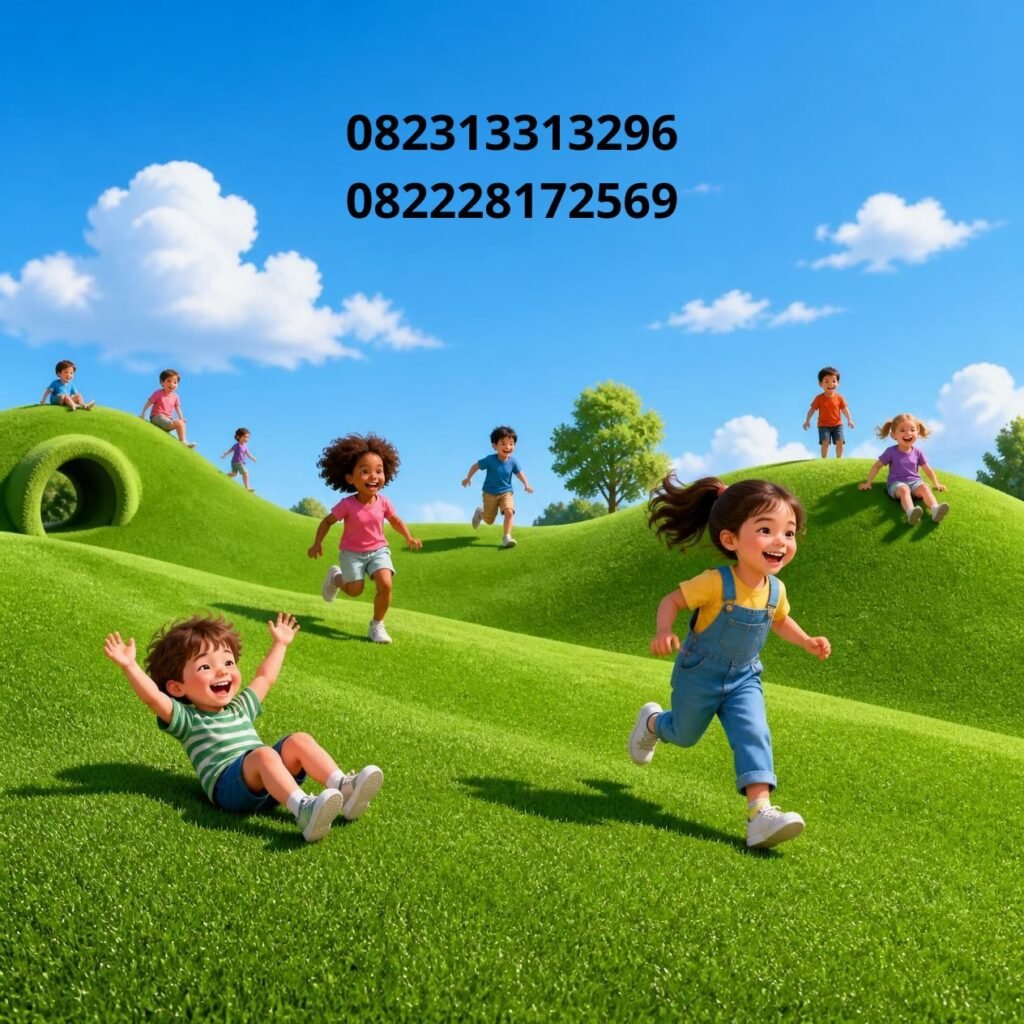rumput sintetis taman bermain anak
