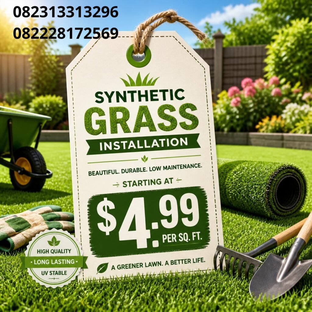 Harga Jasa Pasang Rumput Sintetis