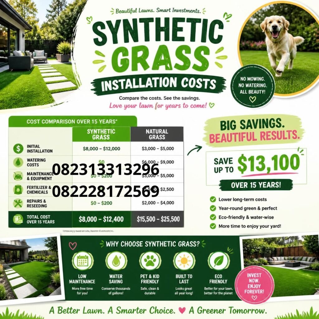 Harga Pasang Rumput Sintetis 