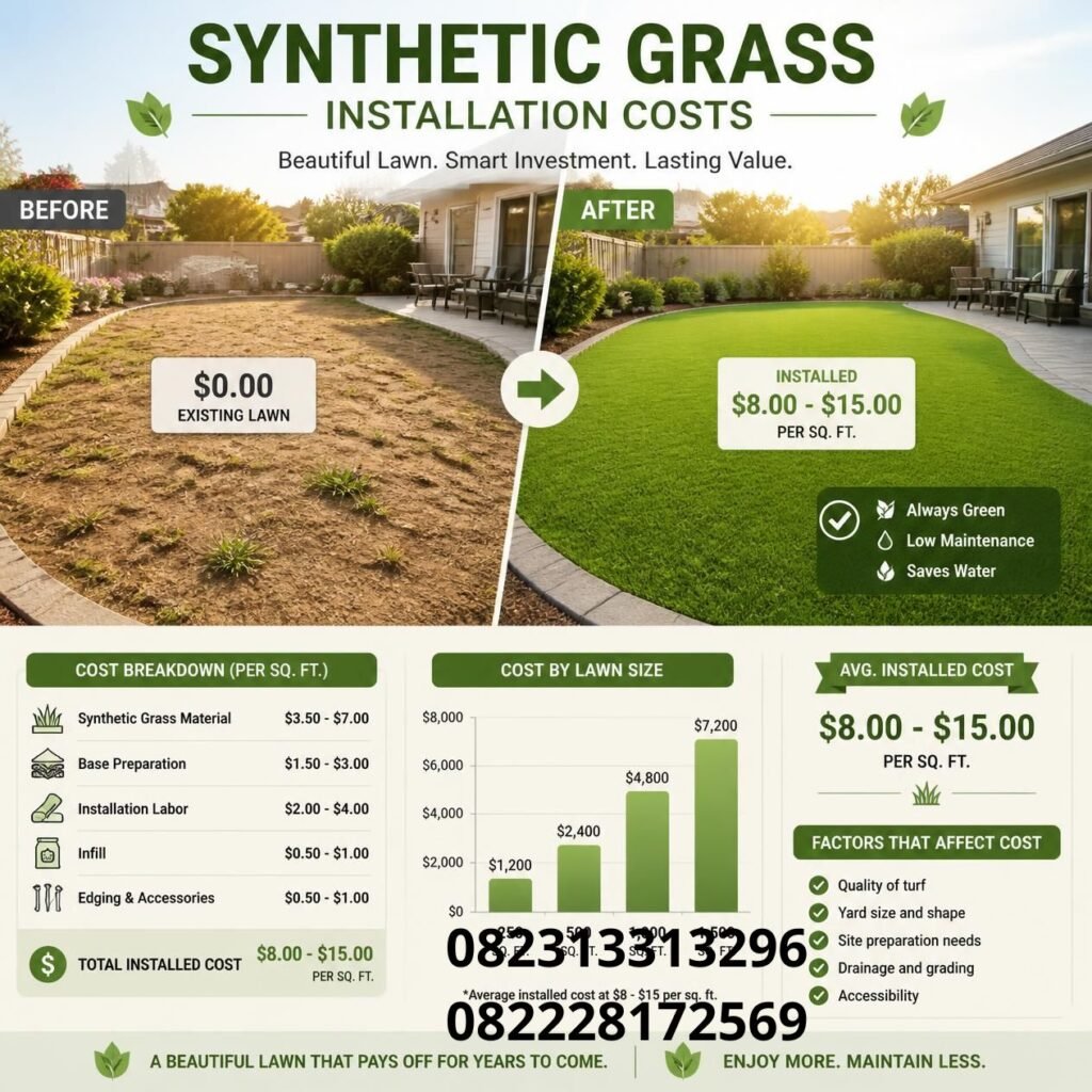 Jasa Pasang Rumput Sintetis