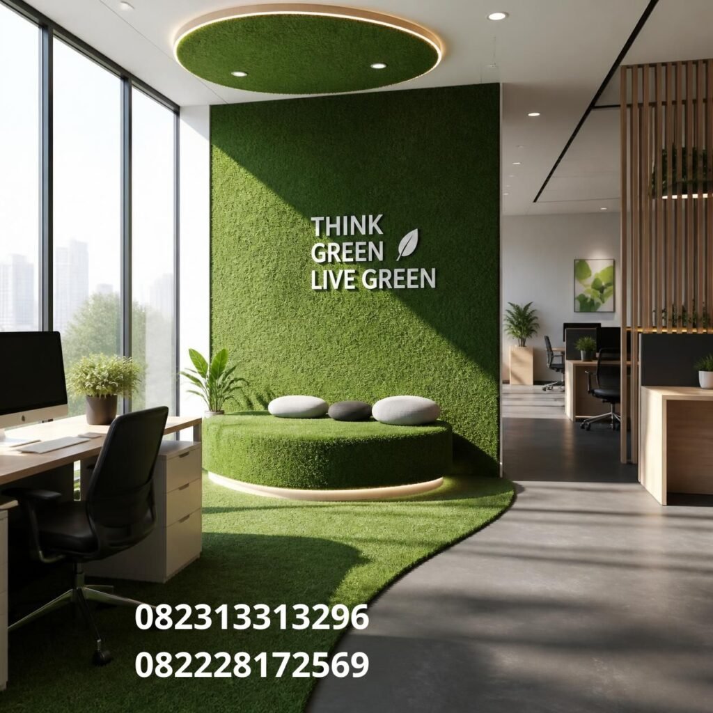 Rumput Sintetis Dekorasi Ruang Kantor
