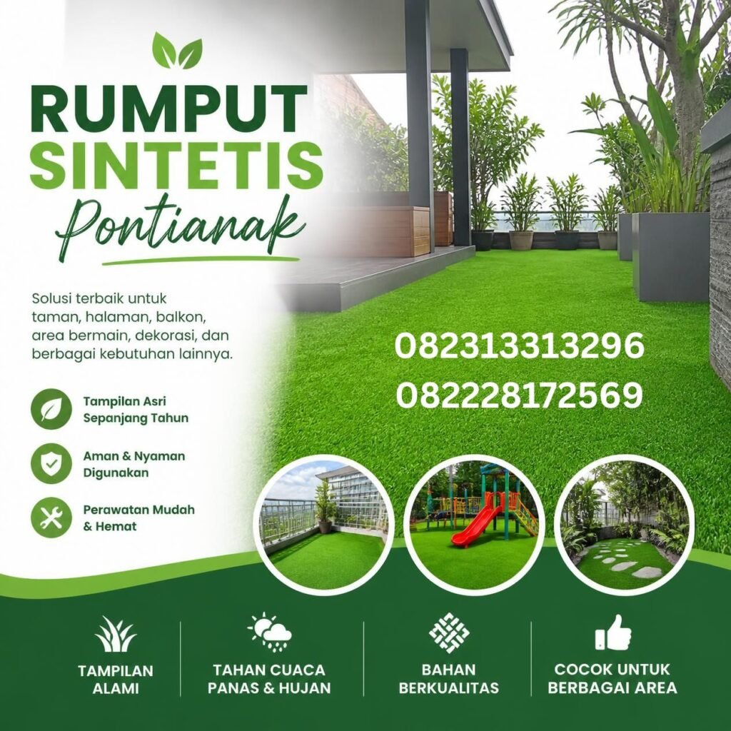 Rumput sintetis Pontianak berkualitas