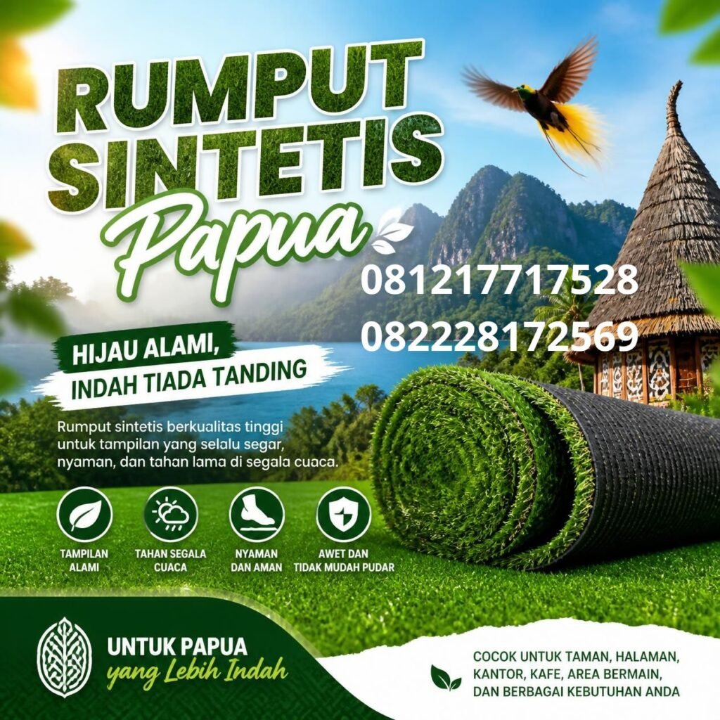 Rumput sintetis berkualitas Papua