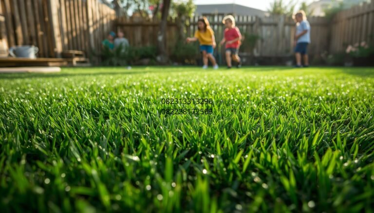 rumput sintetis halaman rumah