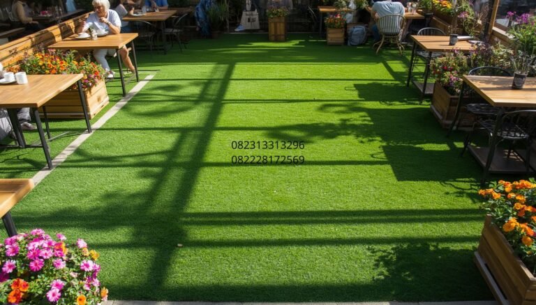 rumput sintetis untuk cafe