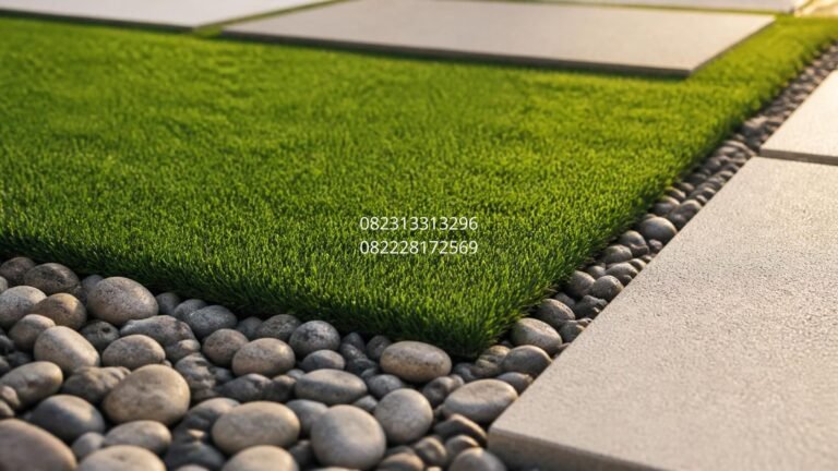 rumput sintetis taman minimalis