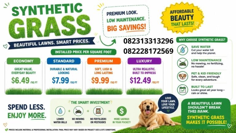 Harga rumput sintetis per meter